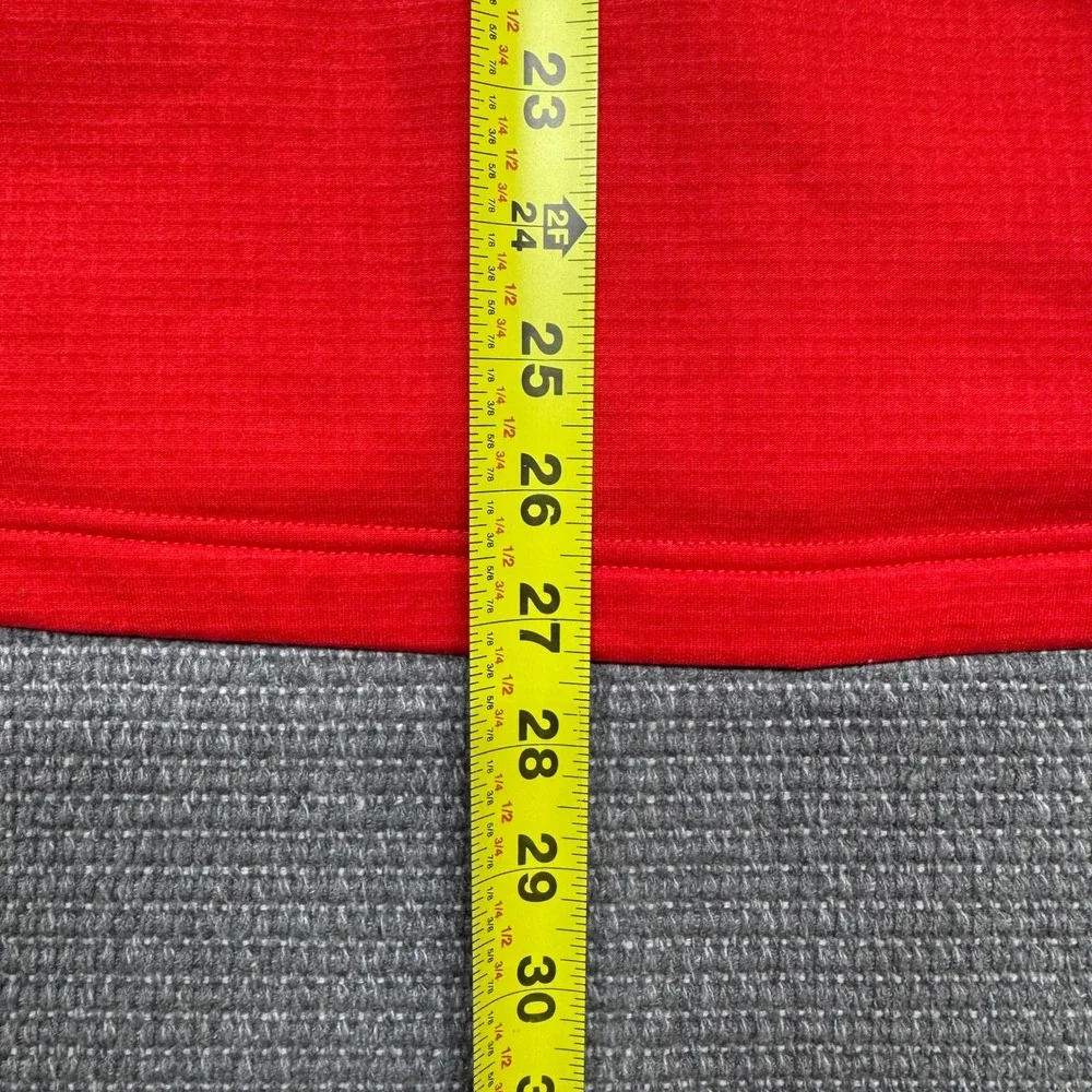 The North Face Mens Red Full Zip Grid Fleece Jacket Large Activewear 9548